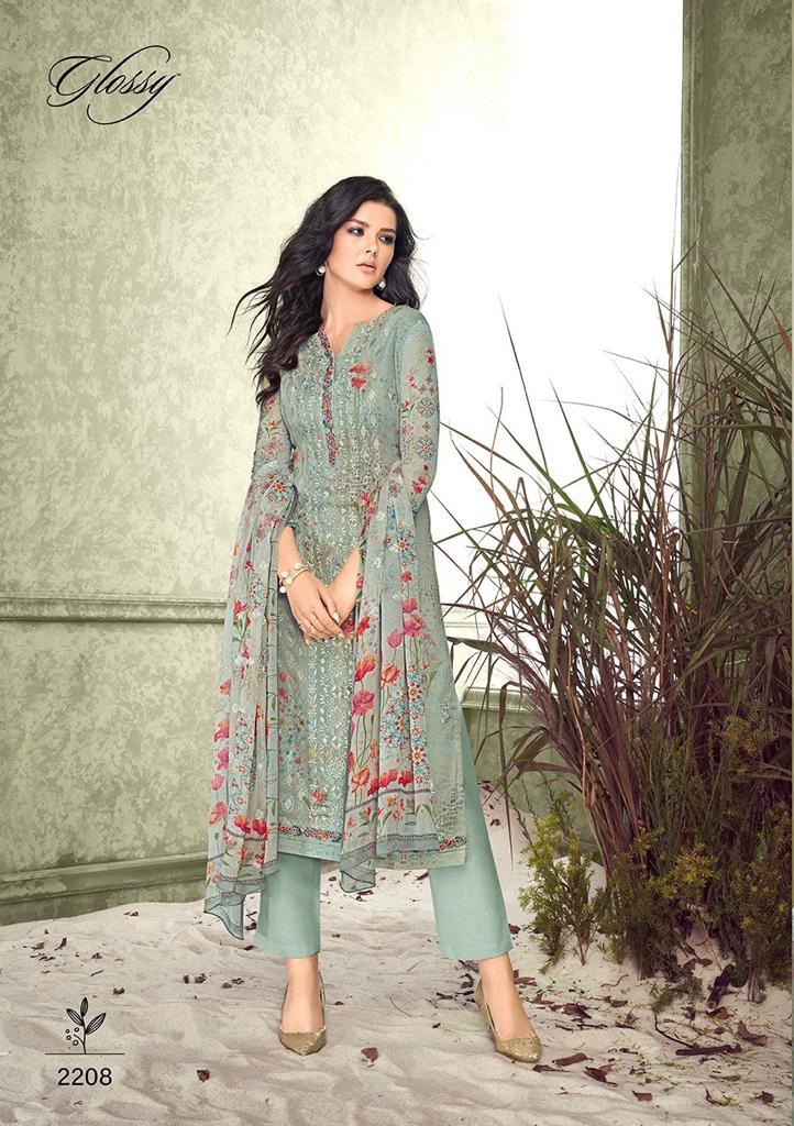 glossy crescent viscose gorgeous look salwar suit catalog