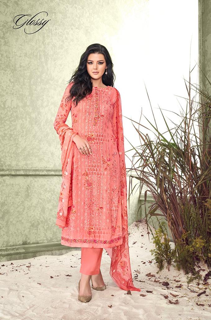 glossy crescent viscose gorgeous look salwar suit catalog