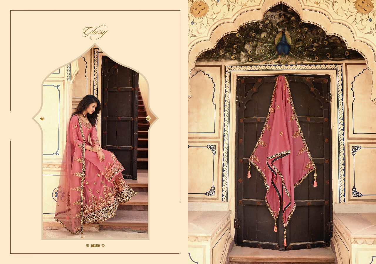 Glossy rubaab georgette graceful look salwar suit catalog