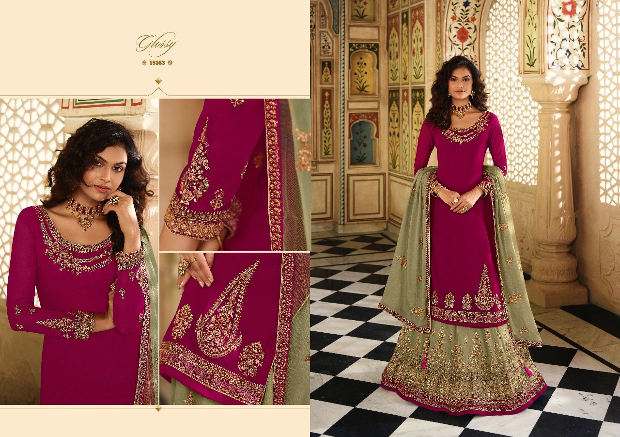 Glossy rubaab georgette graceful look salwar suit catalog