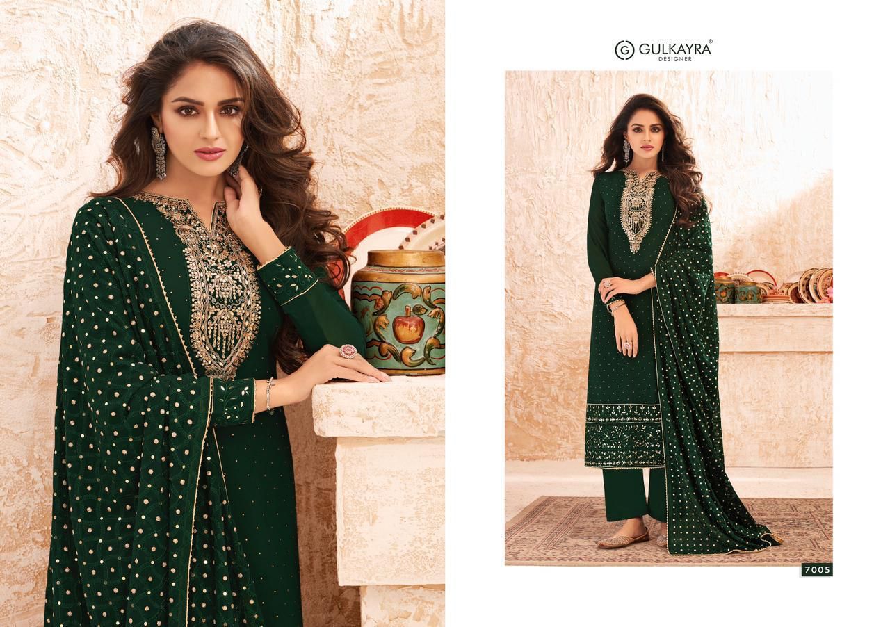 gulkayra designer nazmin georgette regal look salwra suit catalog