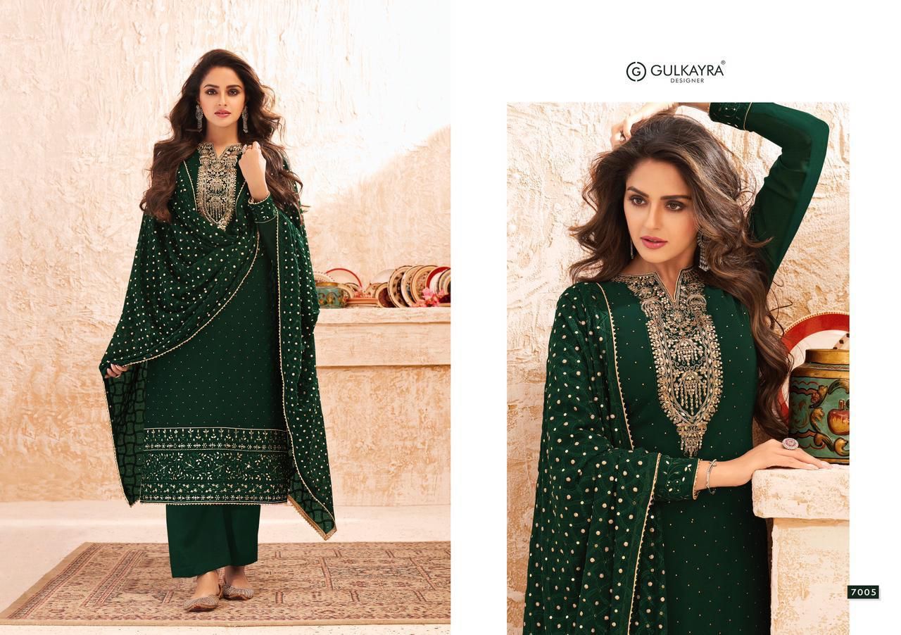 gulkayra designer nazmin georgette regal look salwra suit catalog