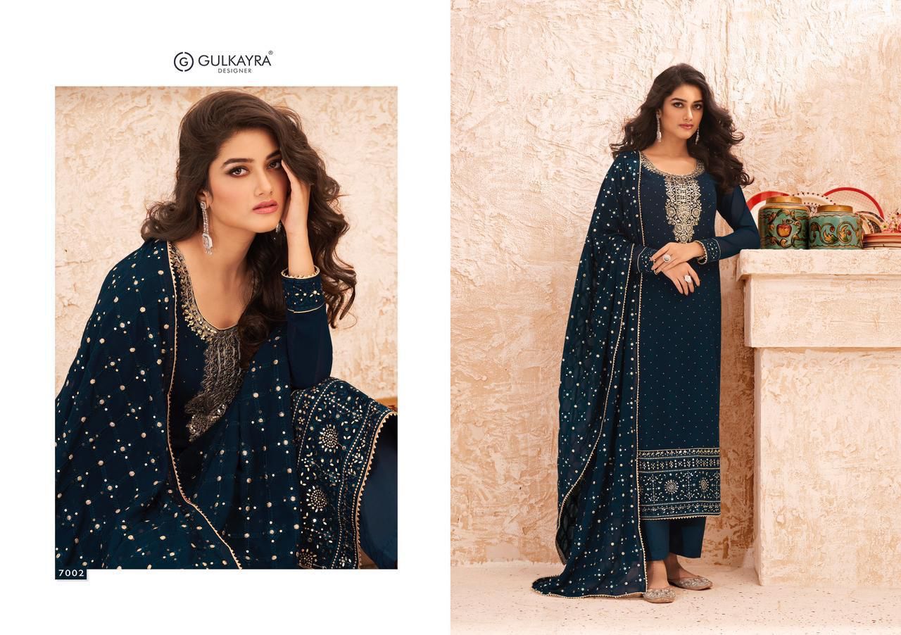 gulkayra designer nazmin georgette regal look salwra suit catalog