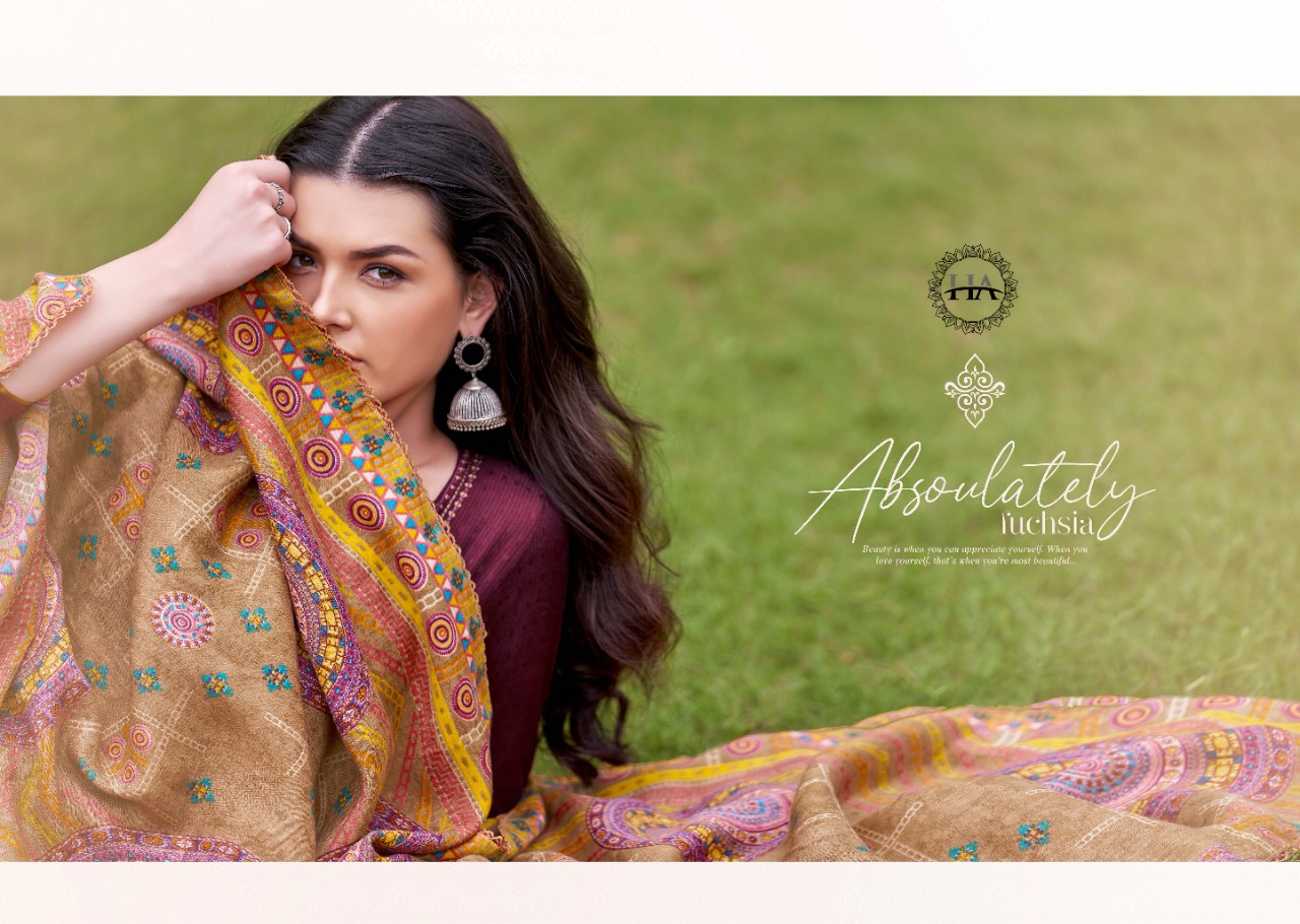 Harshit Fashion alok suit jhumkii pashmina exclusive print salwar suit catalog