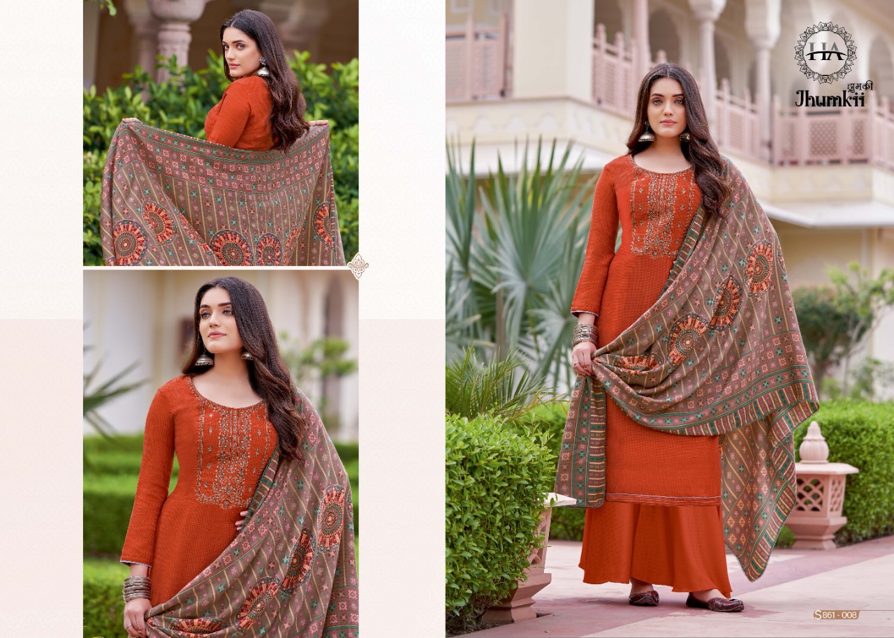 Harshit Fashion alok suit jhumkii pashmina exclusive print salwar suit catalog