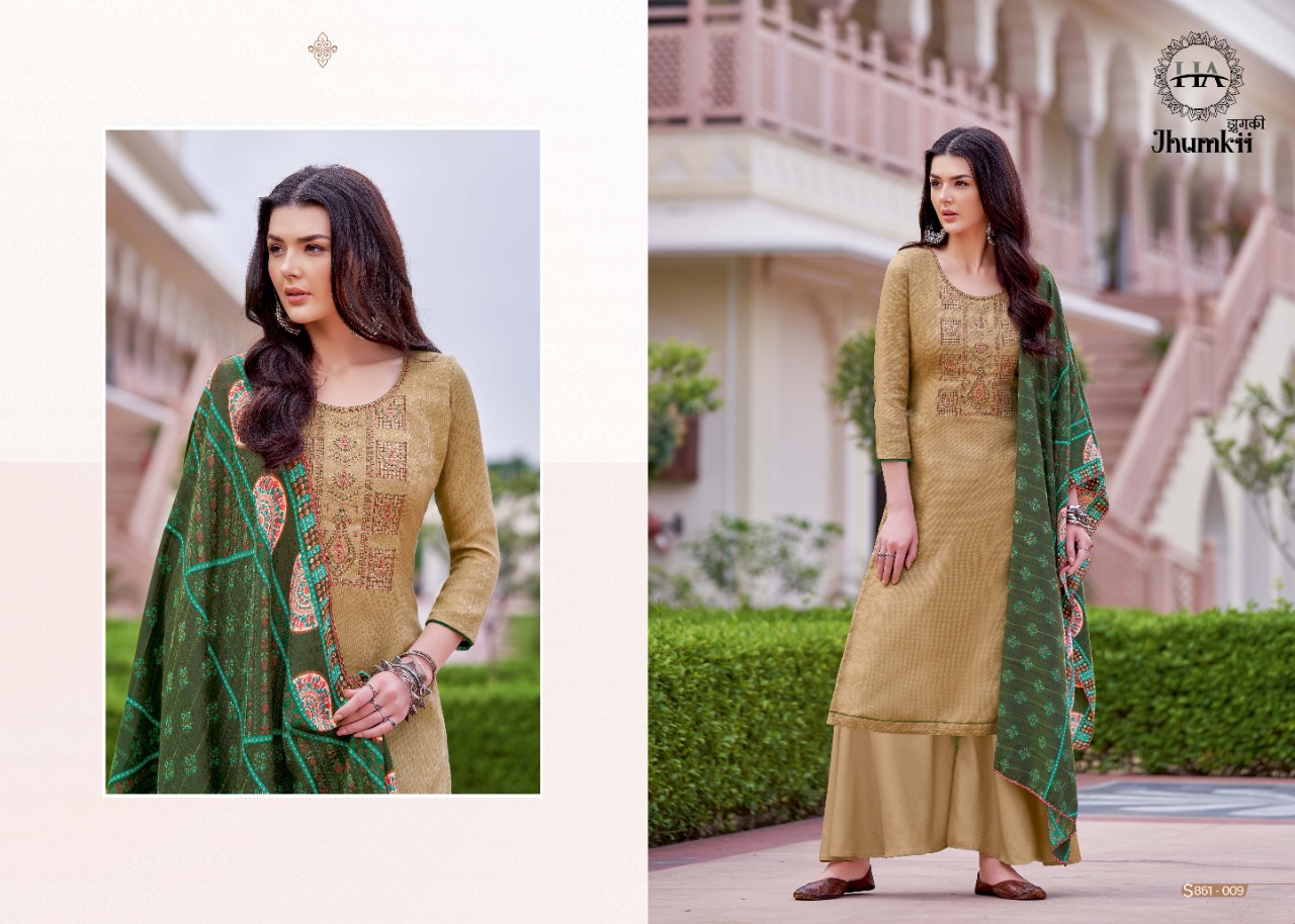 Harshit Fashion alok suit jhumkii pashmina exclusive print salwar suit catalog