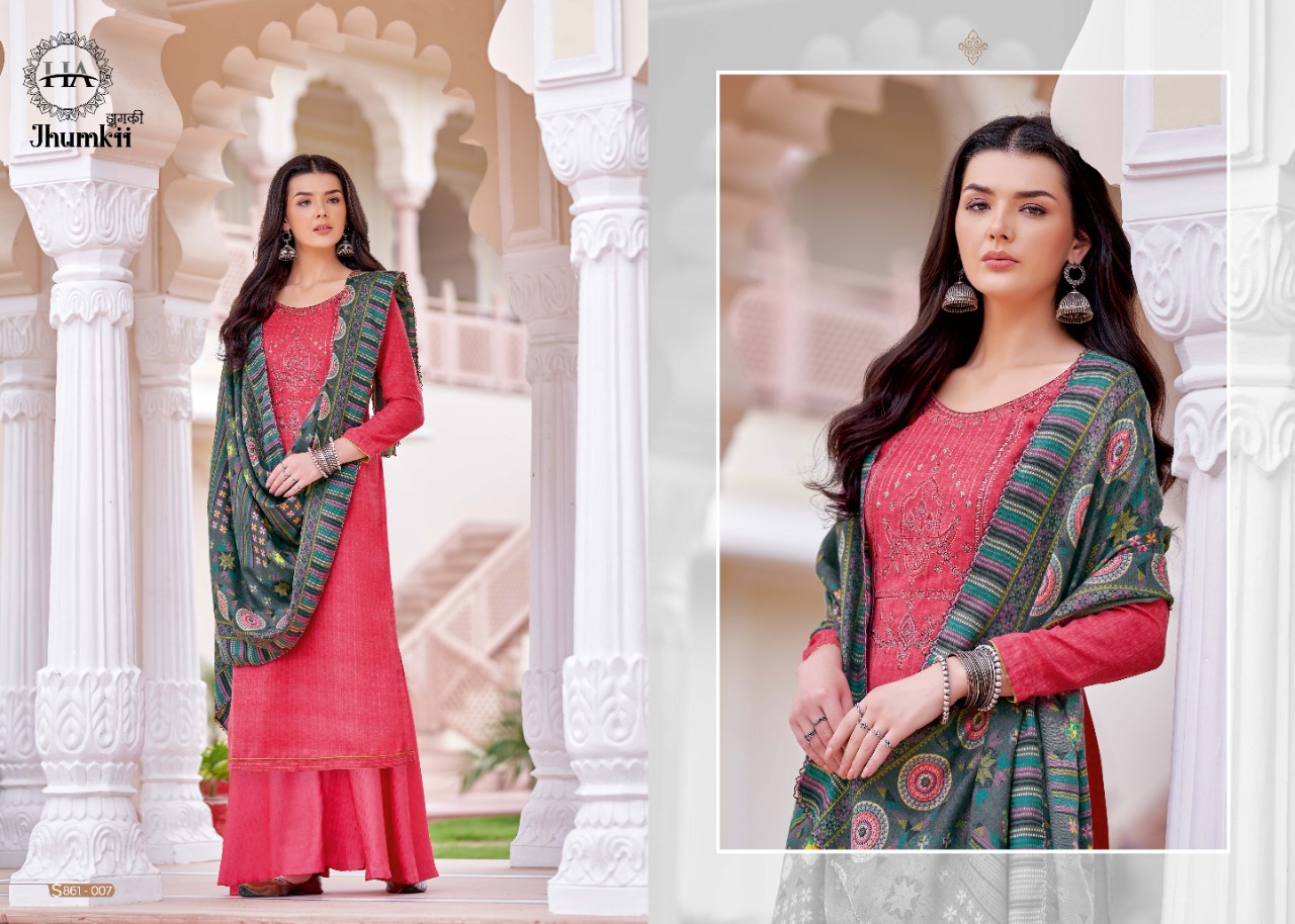 Harshit Fashion alok suit jhumkii pashmina exclusive print salwar suit catalog