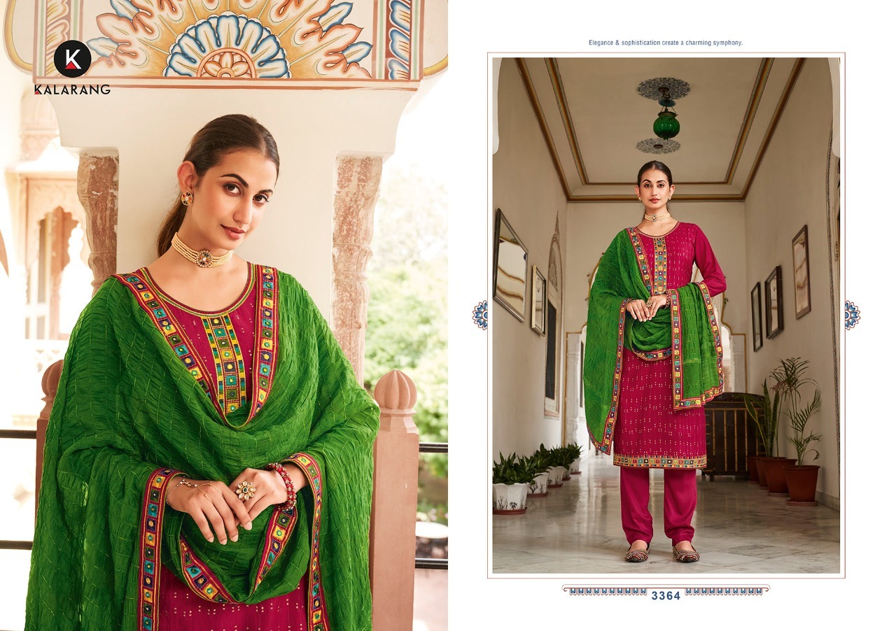 kalarang mahal silk elegant salwar suit catalog