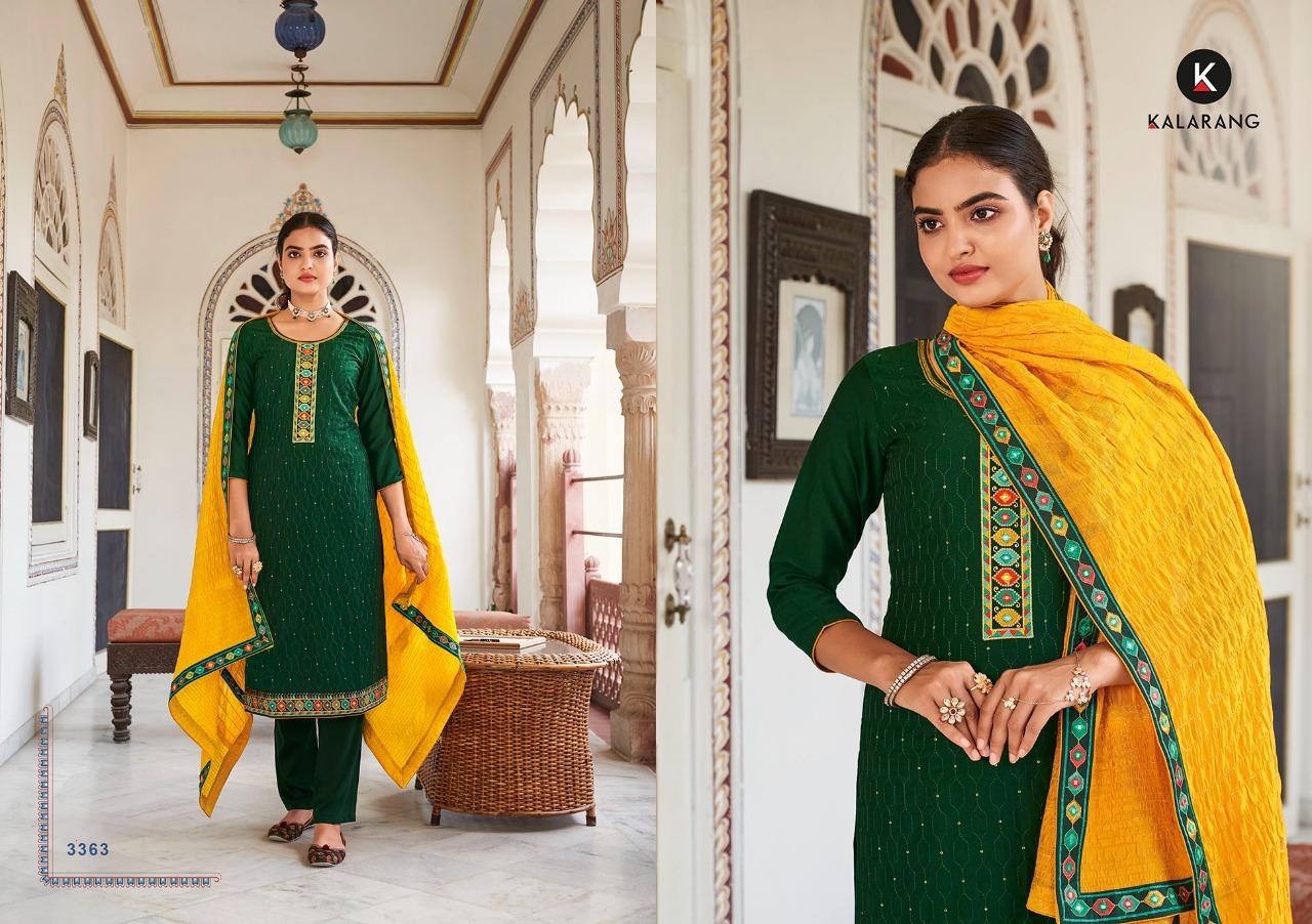 kalarang mahal silk elegant salwar suit catalog