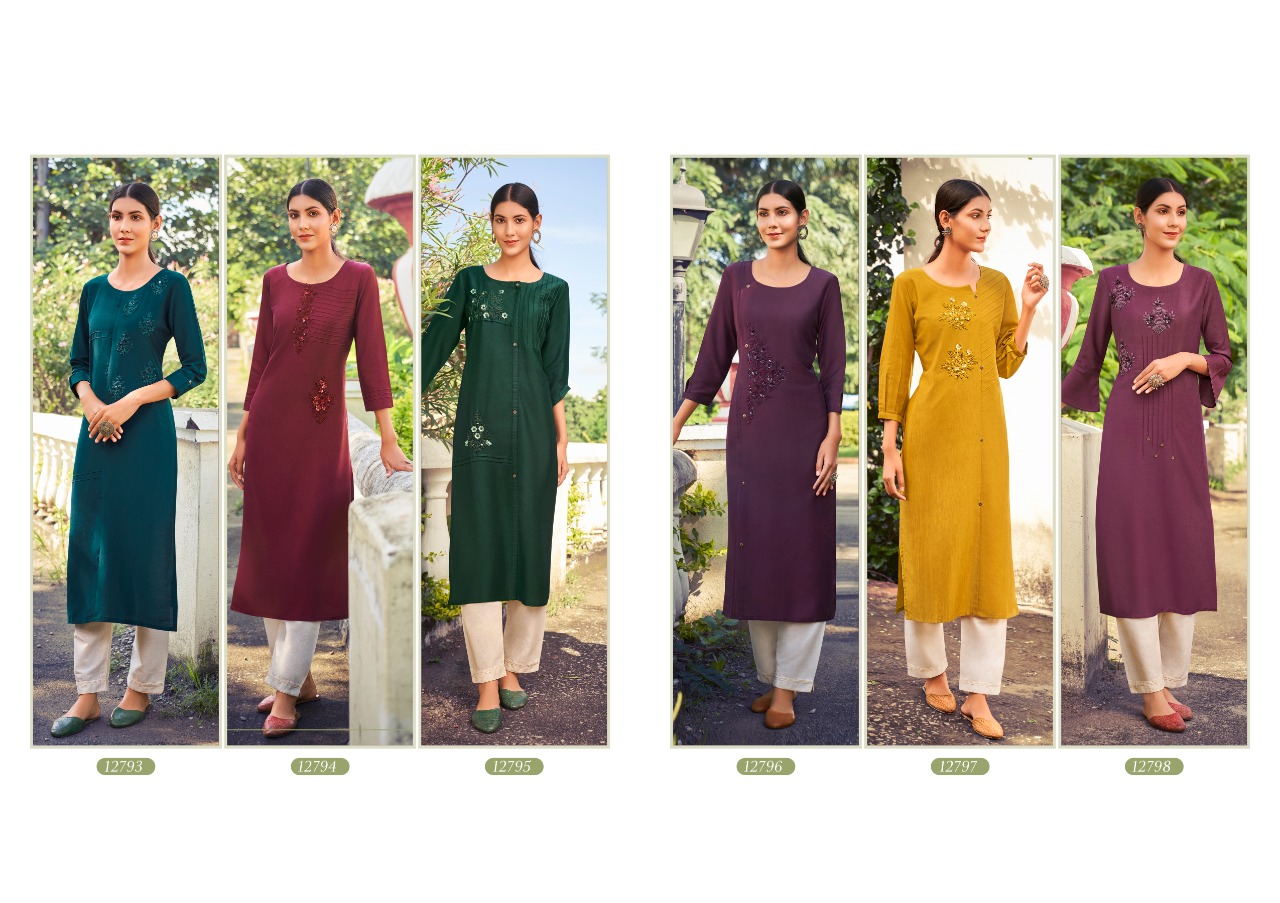 kalroop kajree octavia vol 10 silk astonishing kurti catalog