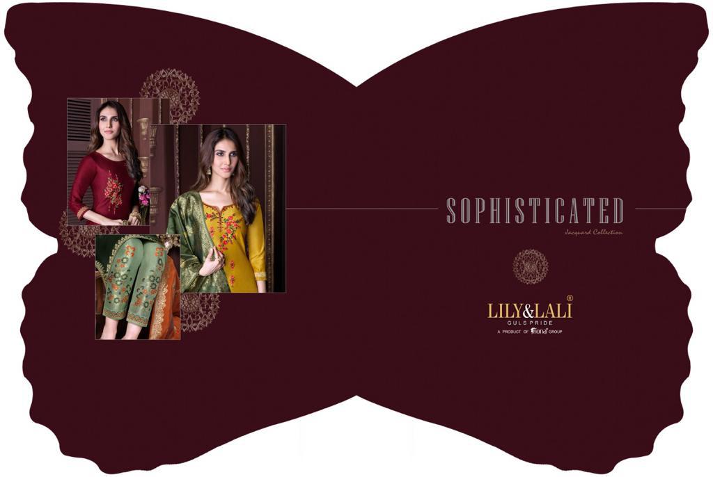 lily and lali meenakari silk classic trendy look top bottom with dupatta catalog