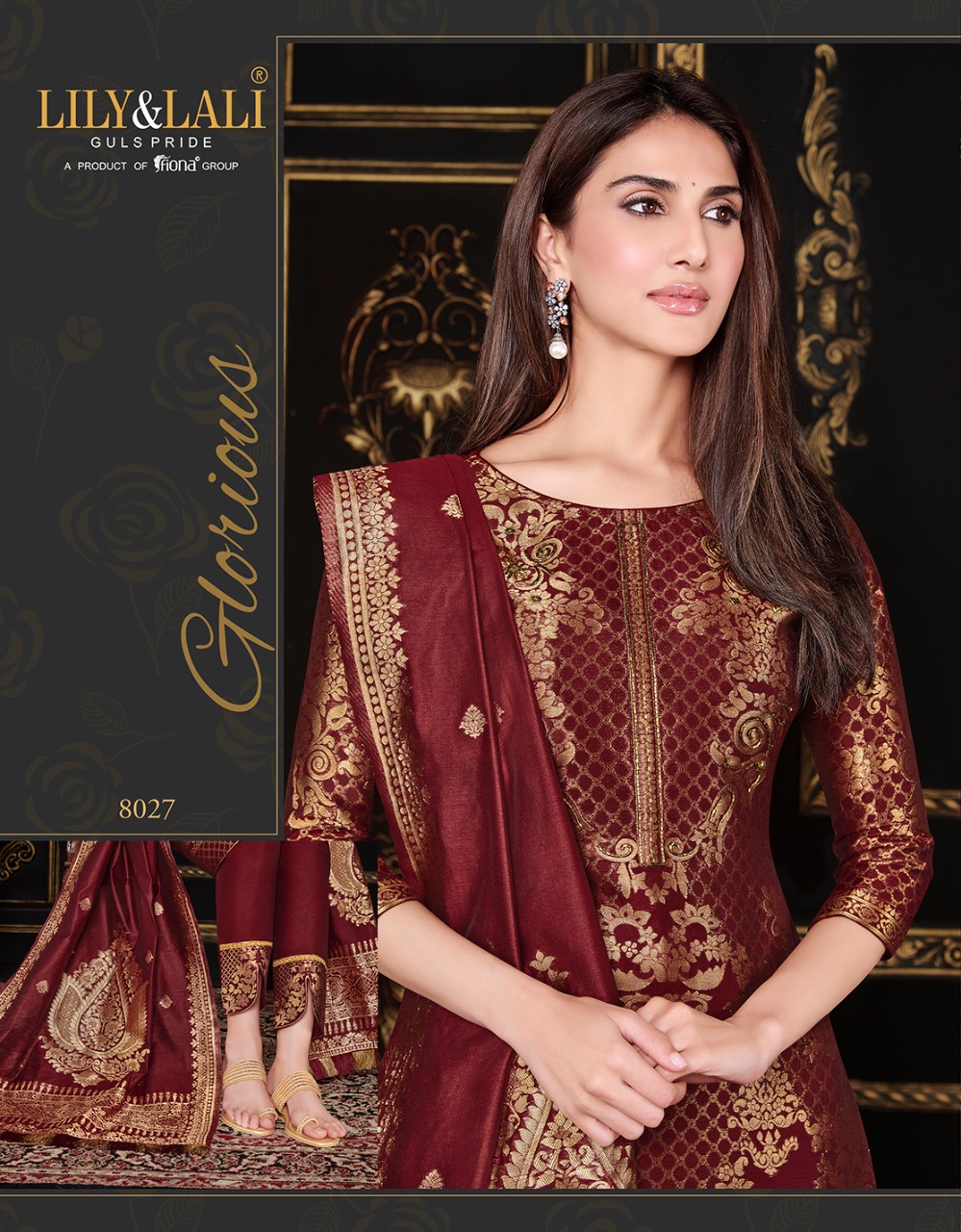 lily and lali silk kari  silk classic trendy look top bottom with dupatta catalog