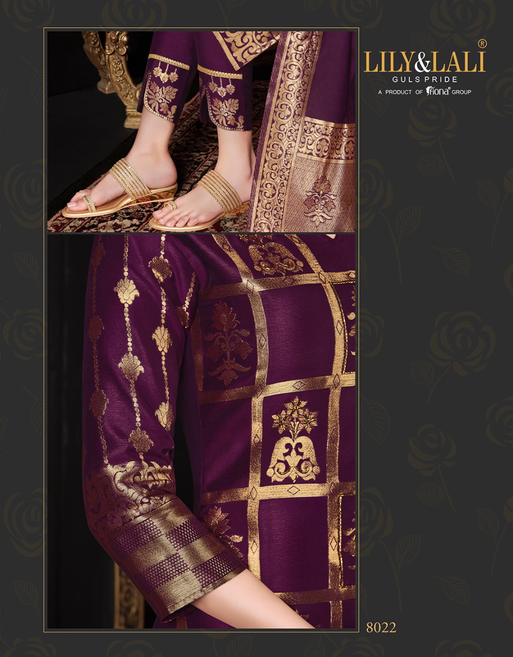 lily and lali silk kari  silk classic trendy look top bottom with dupatta catalog