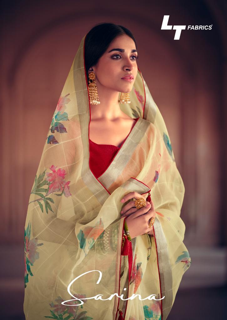 lt fashion sarina organza  elegant saree catalog