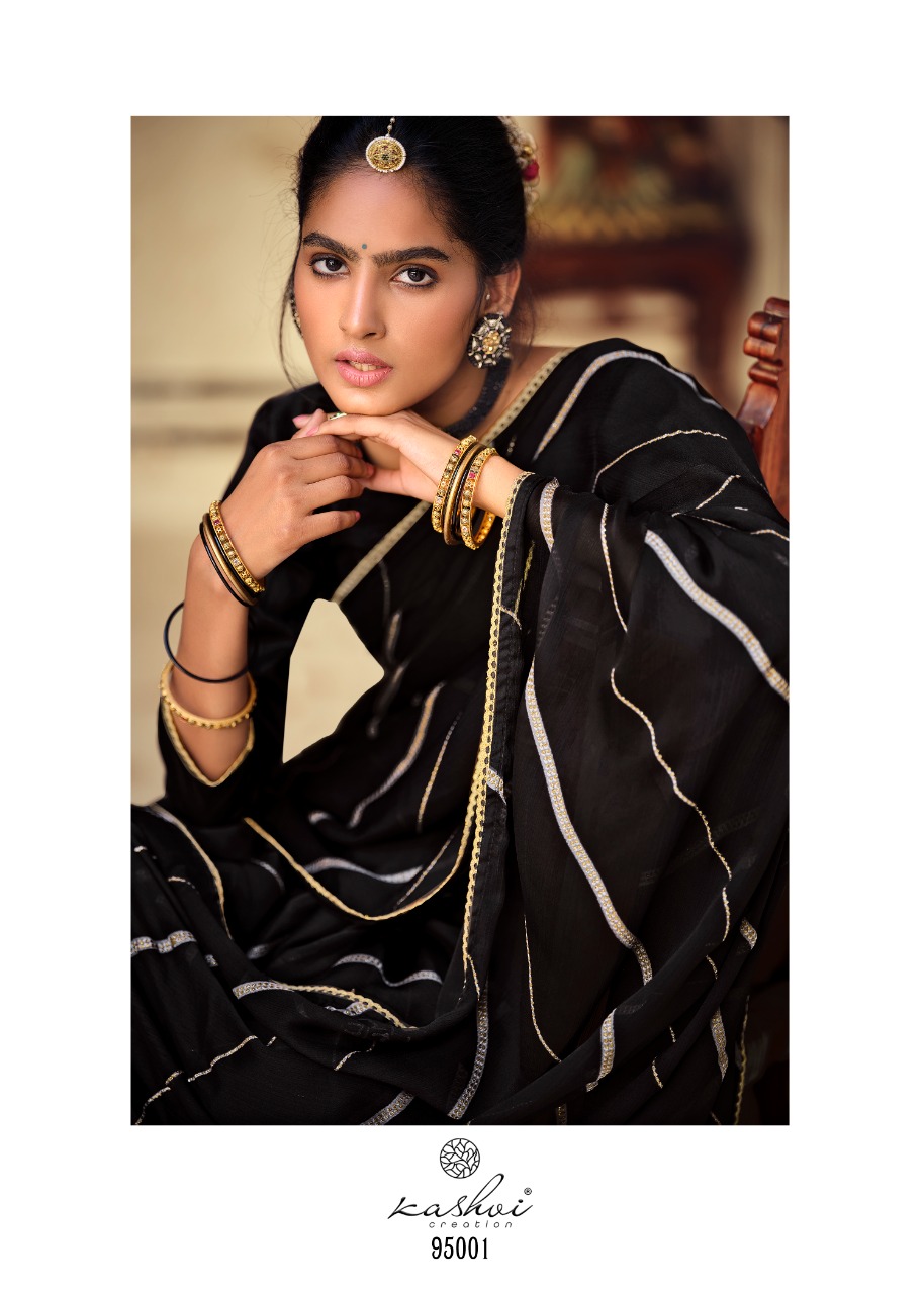 lt kashvi creation niharika chiffon beautiful  saree catalog