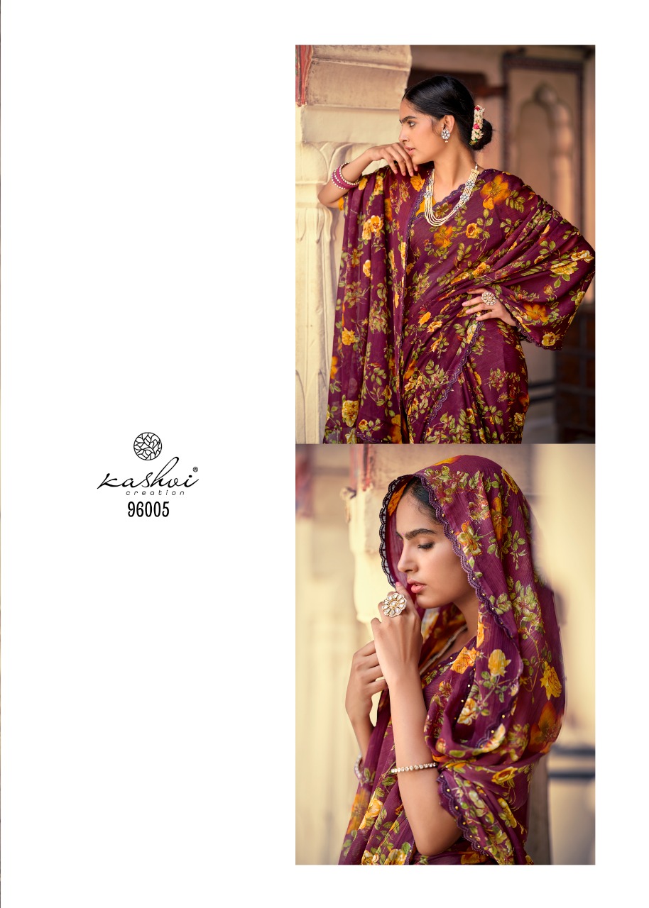 lt kashvi creation nirali vol 2 alfino beautiful flower print saree catalog