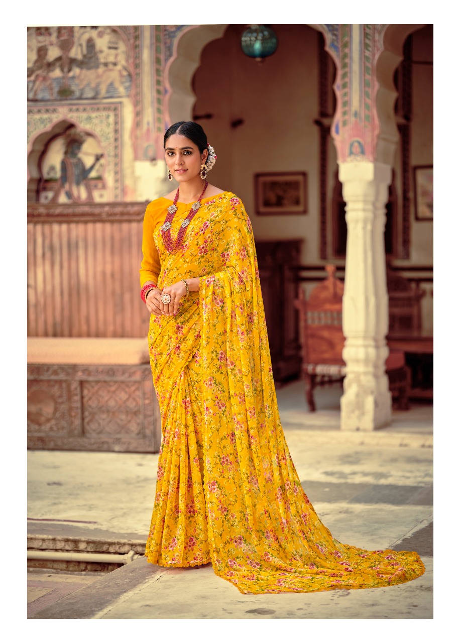 lt kashvi creation nirali vol 2 alfino beautiful flower print saree catalog