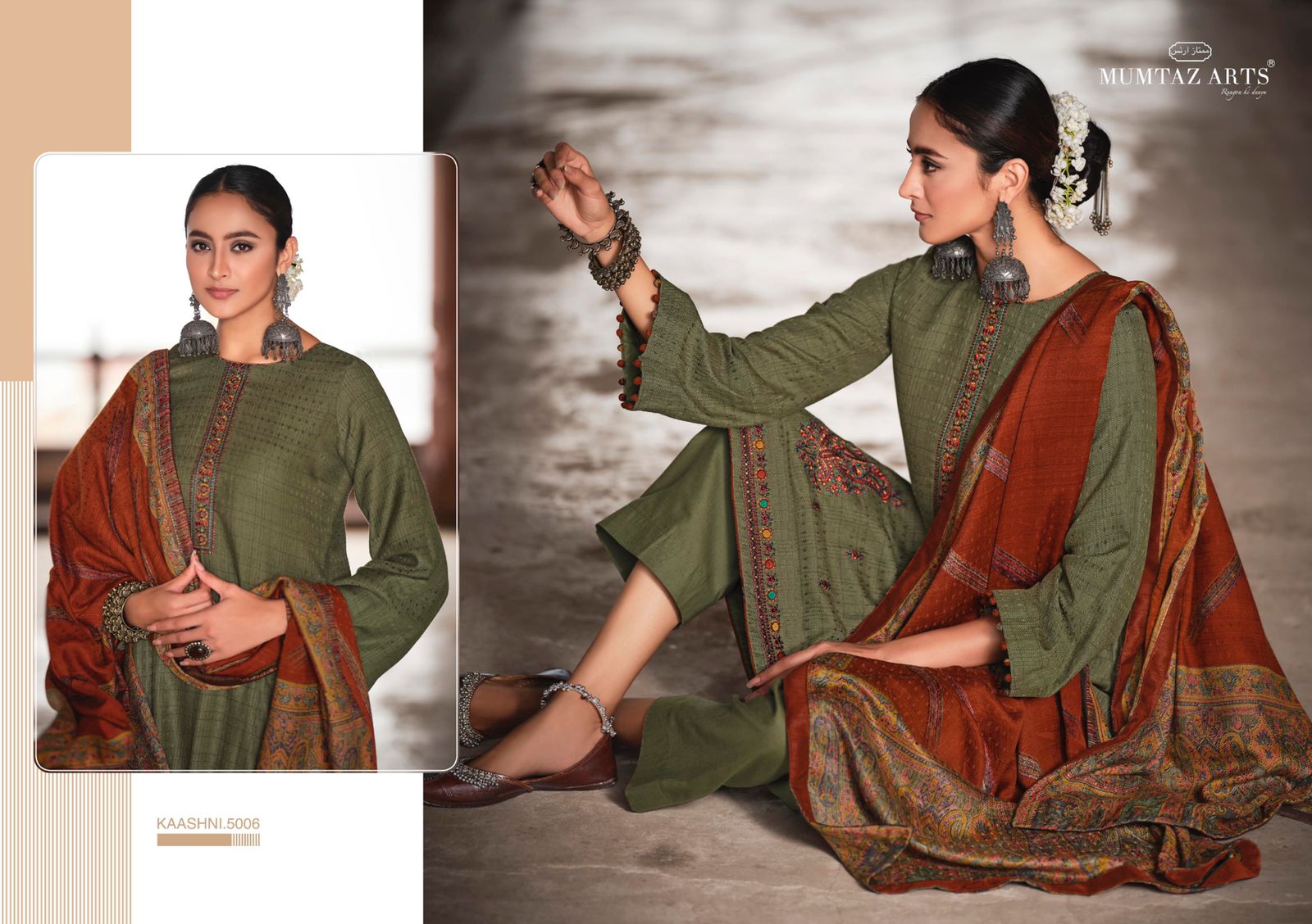 mumtaz arts kaashni pashmina astonishing salwar suit catalog