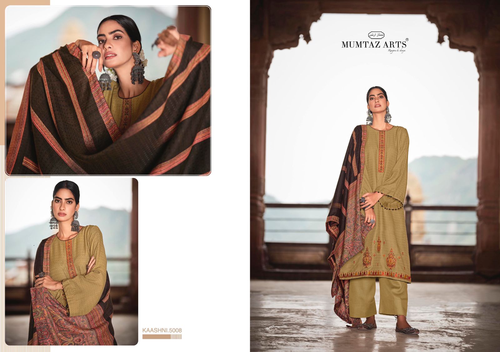 mumtaz arts kaashni pashmina astonishing salwar suit catalog