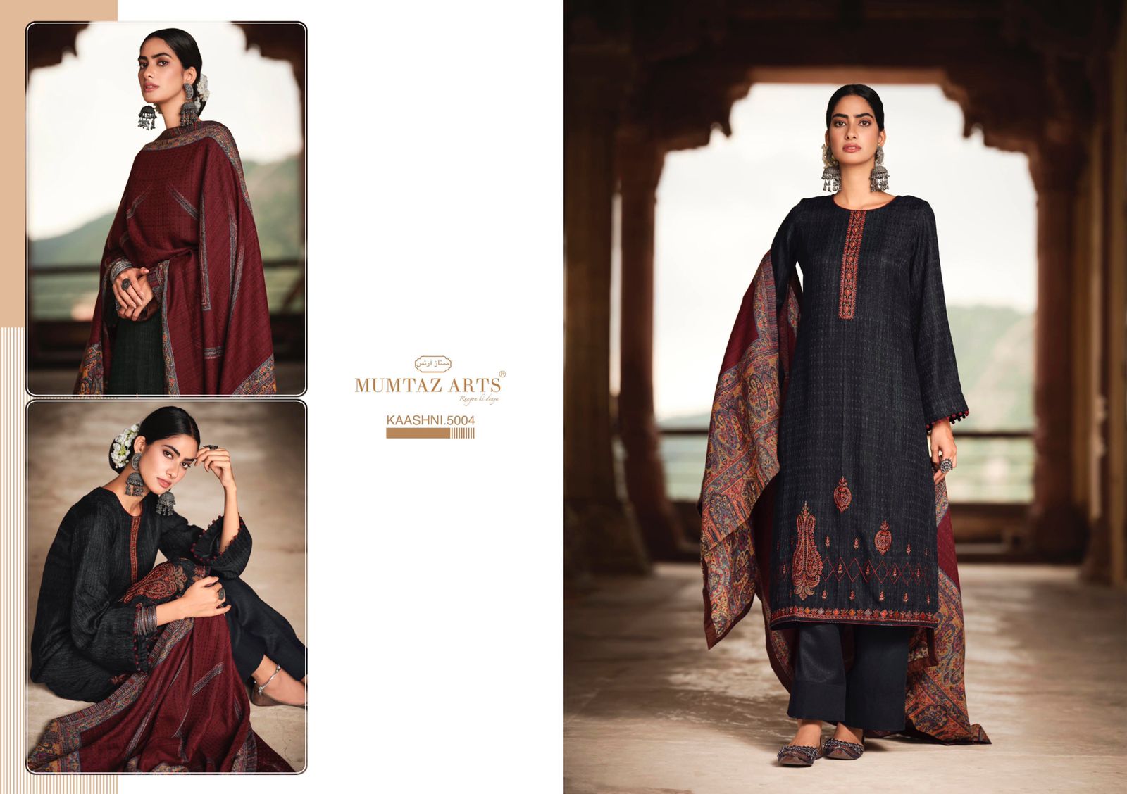 mumtaz arts kaashni pashmina astonishing salwar suit catalog