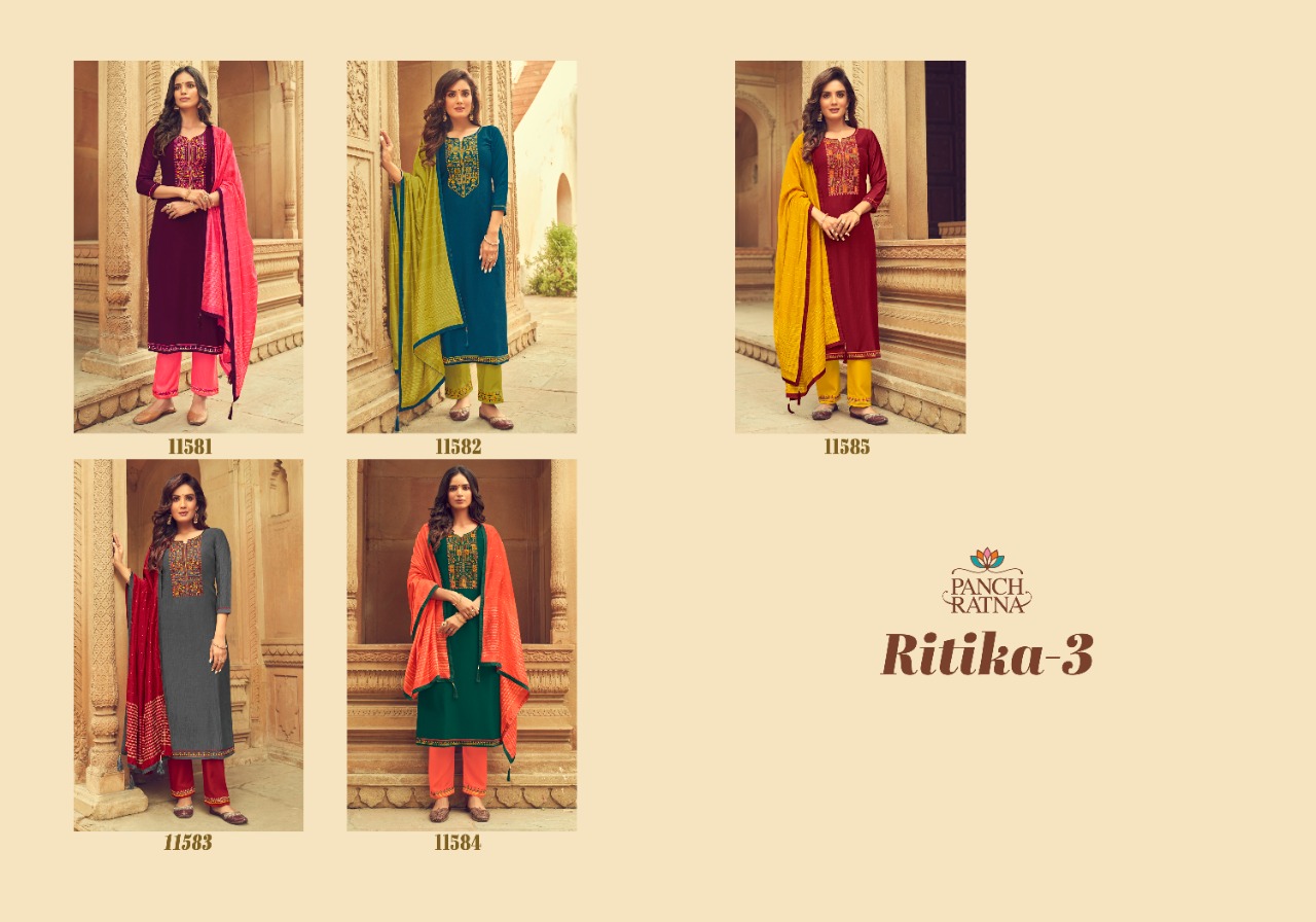 panch ratna ritika 3 silk Astonishing salwar suit catalog