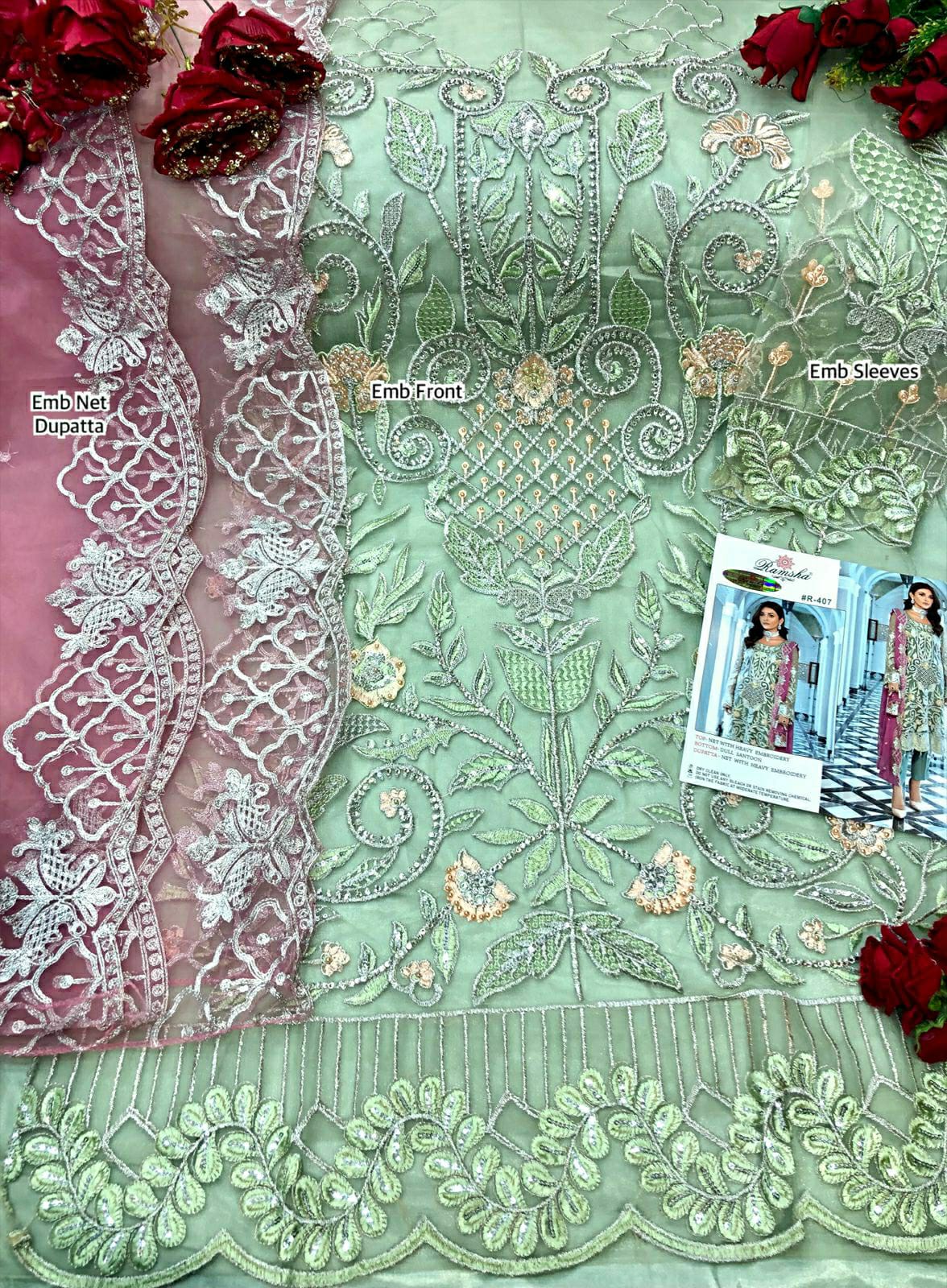 ramsha ramsha r 407 r 409 georget astonishing salwar suit catalog