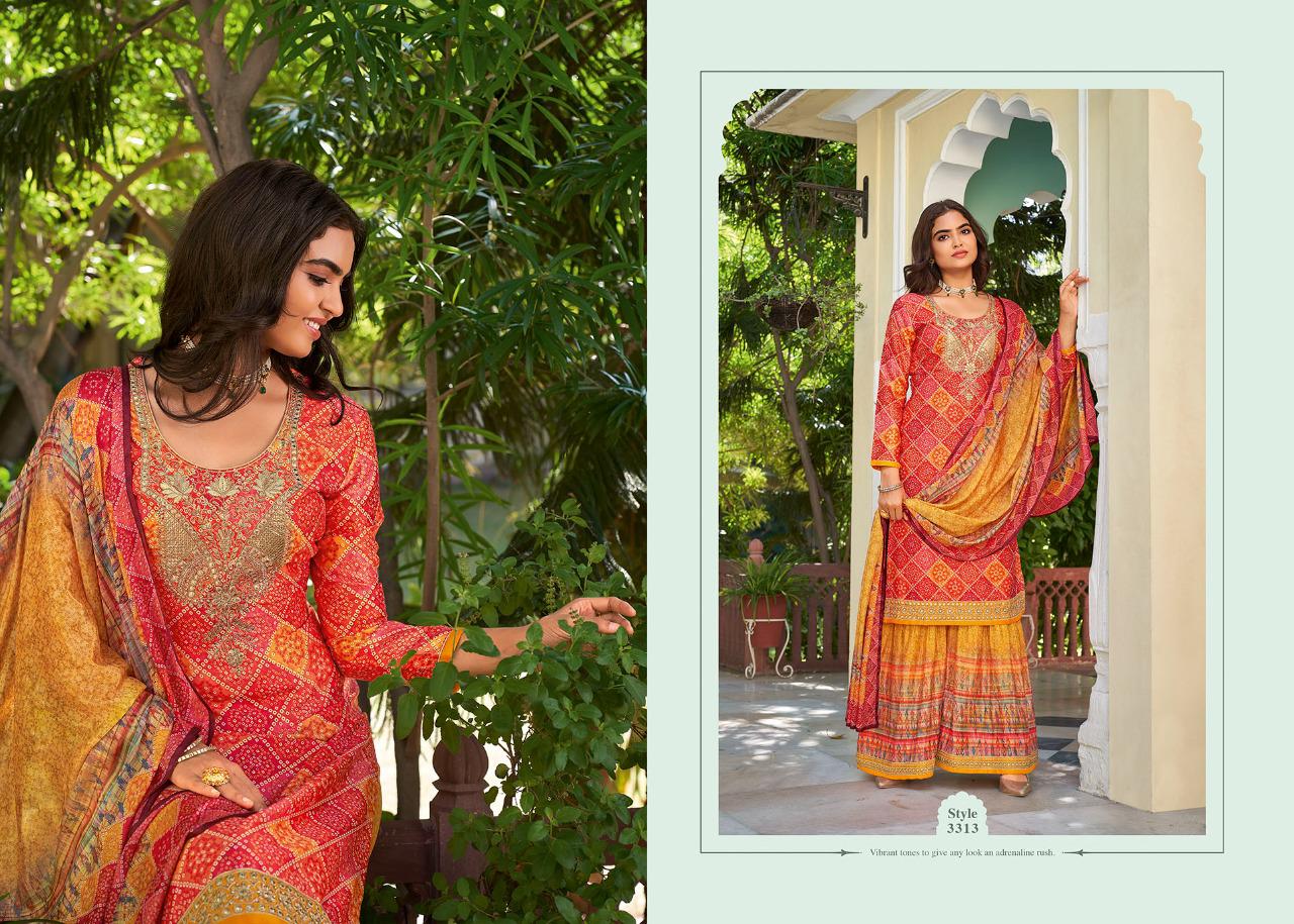 rangoon aadhya satin innovative style top bottom with dupatta catalog