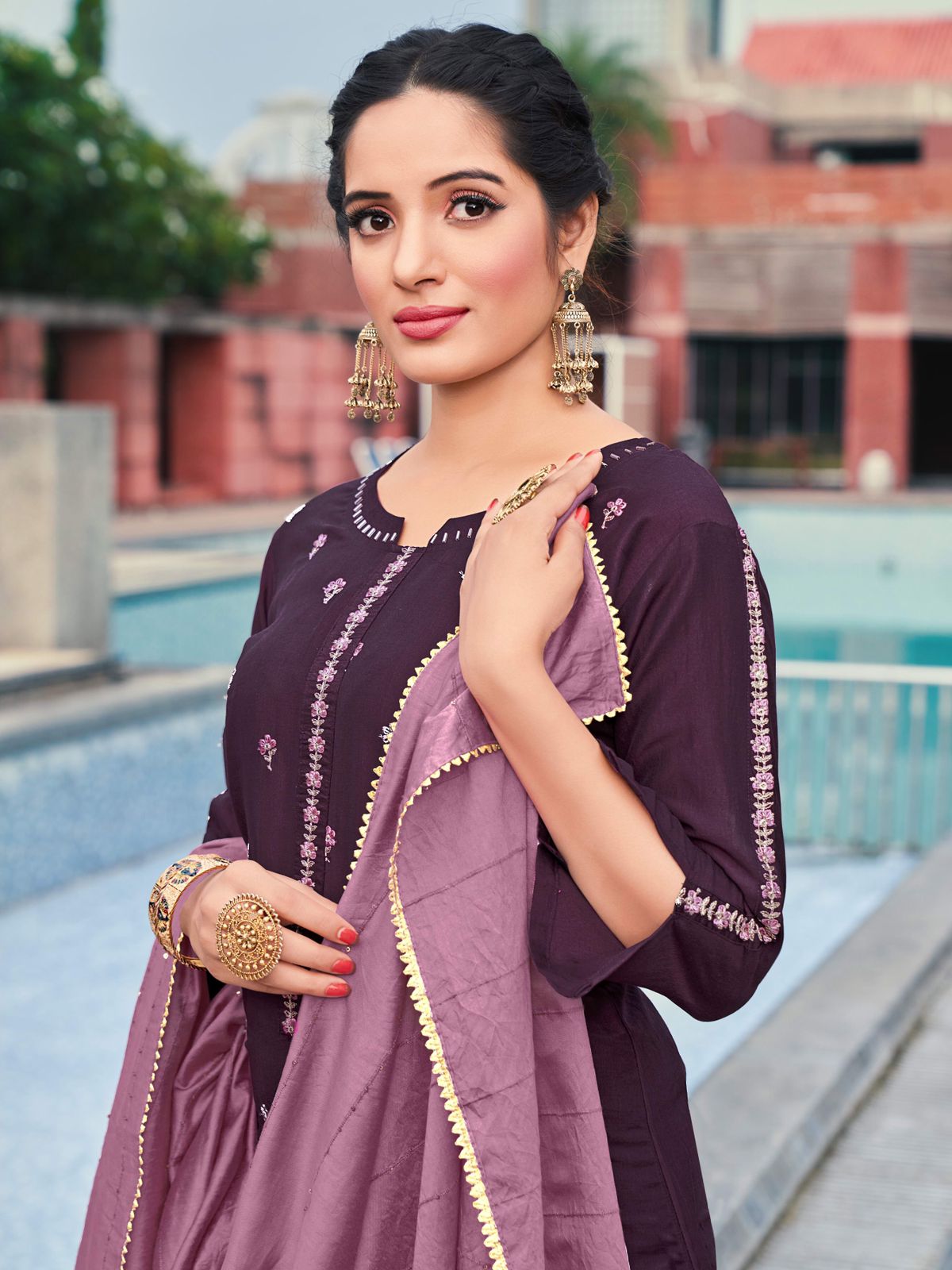 rijiya trends surili vol 2 silk new and modern style top bottom with dupatta catalog