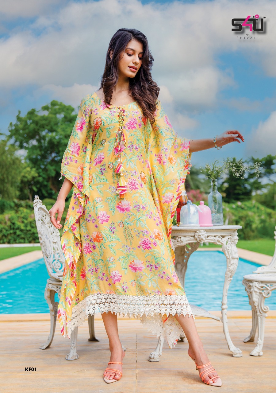 s4u d no 155 fancy decent look kaftan size set catalog