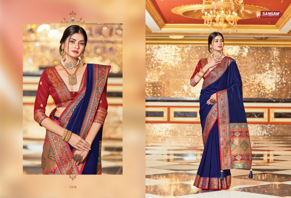 sangam print kayan silk  silk innovative style saree catalog