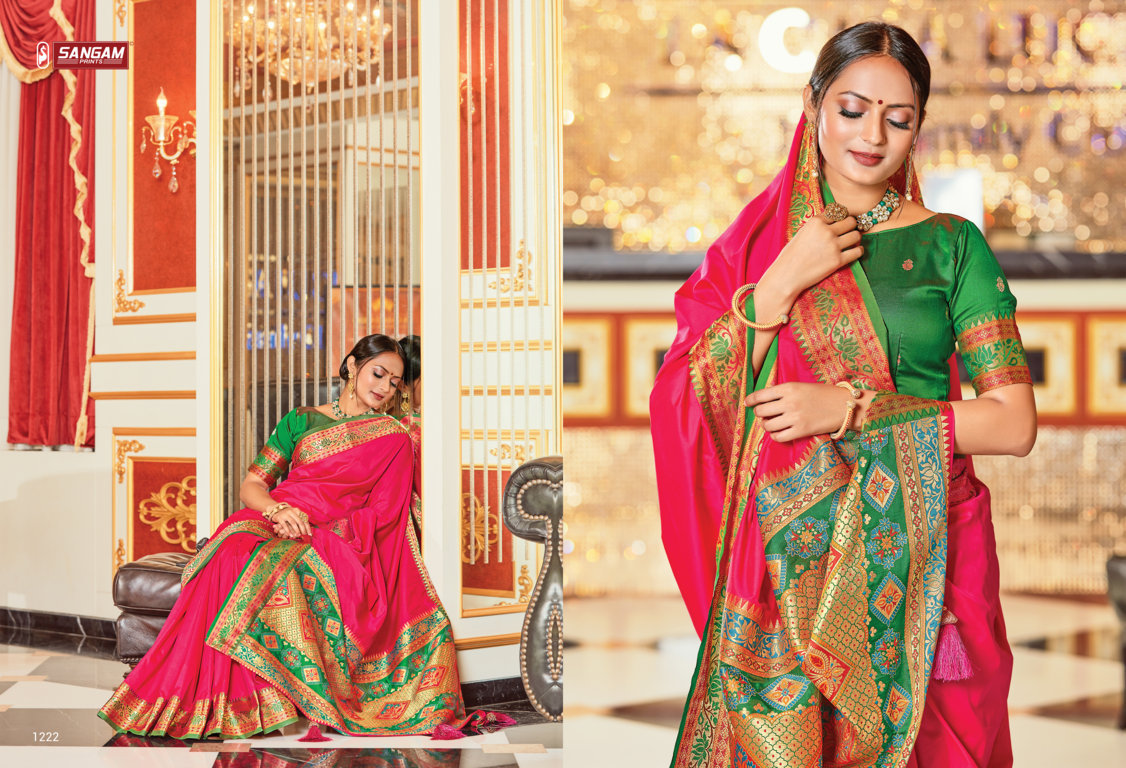 sangam print kayan silk  silk innovative style saree catalog