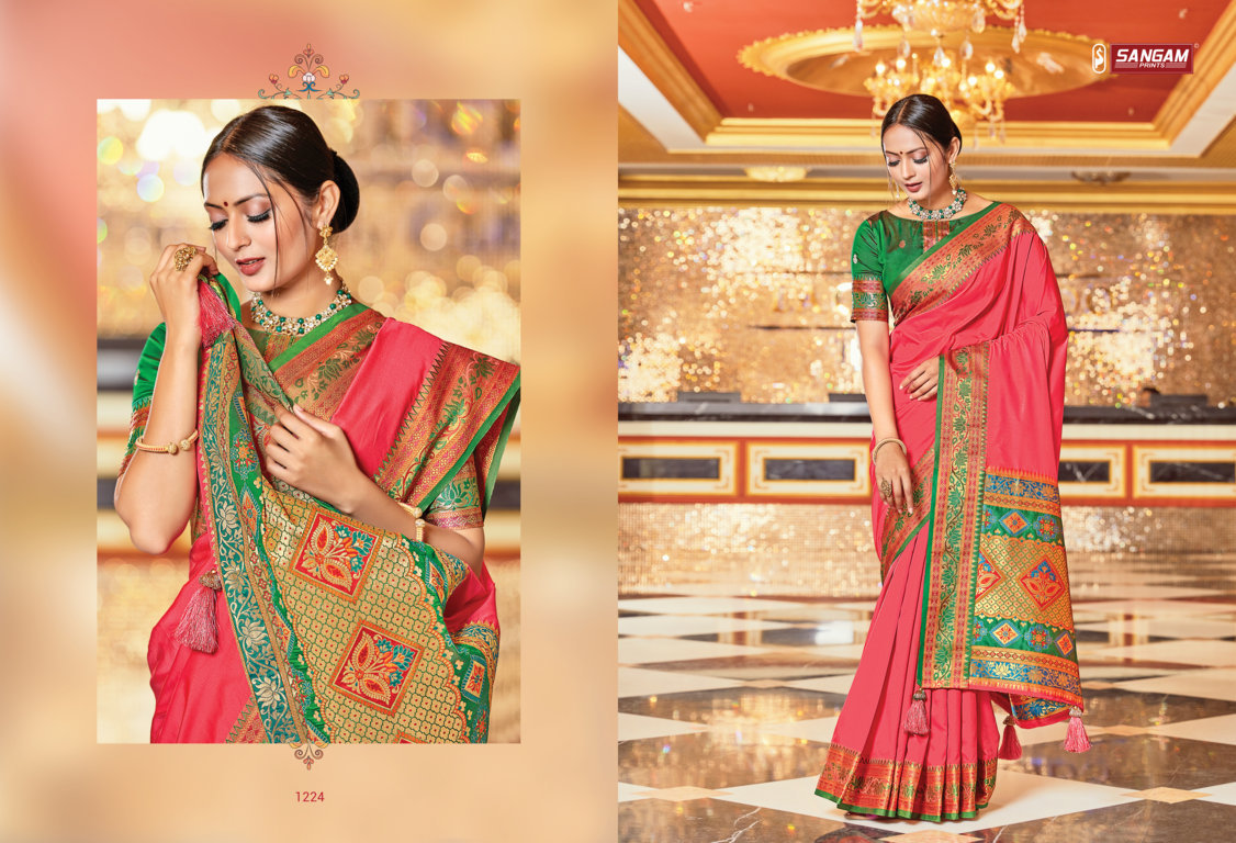 sangam print kayan silk  silk innovative style saree catalog