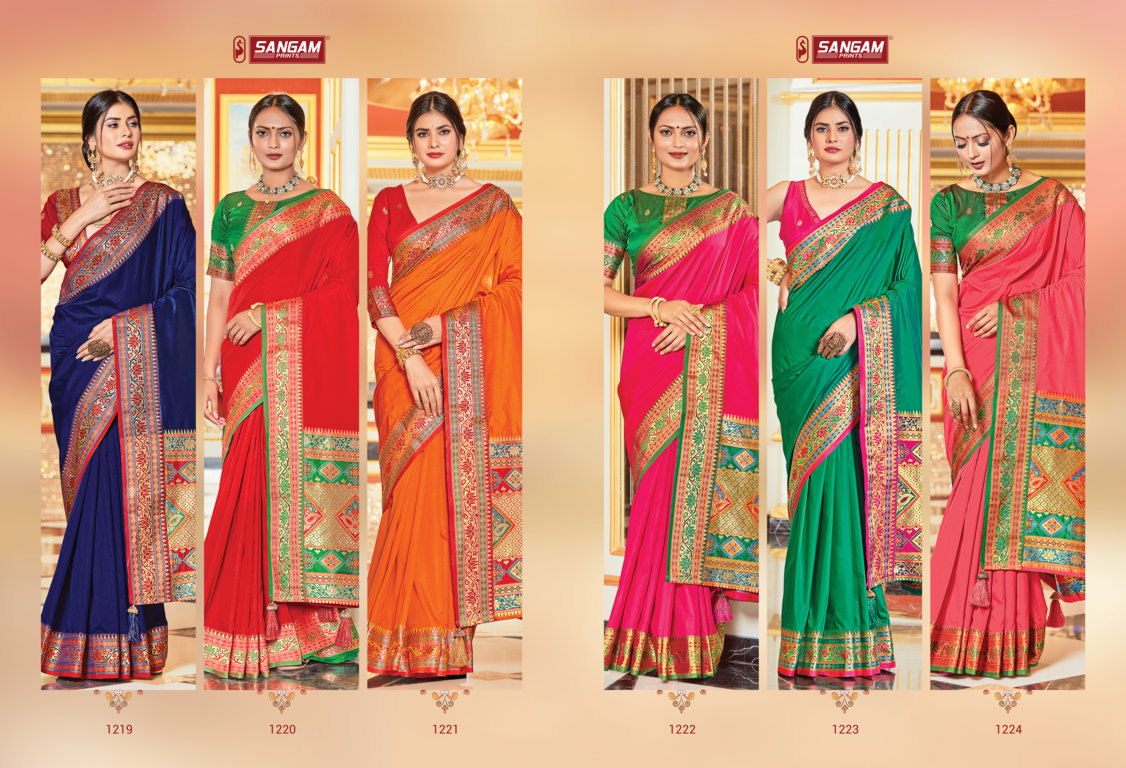 sangam print kayan silk  silk innovative style saree catalog