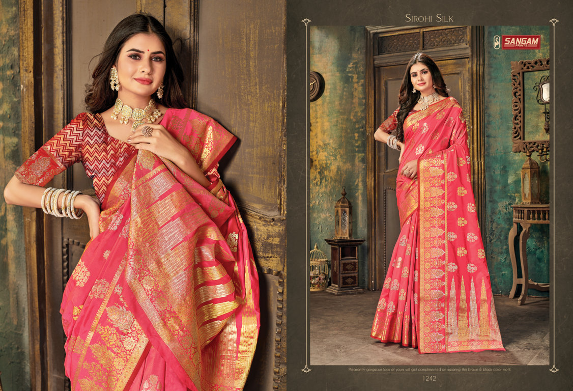 sangam print sirohi silk  silk attractive saree catalog