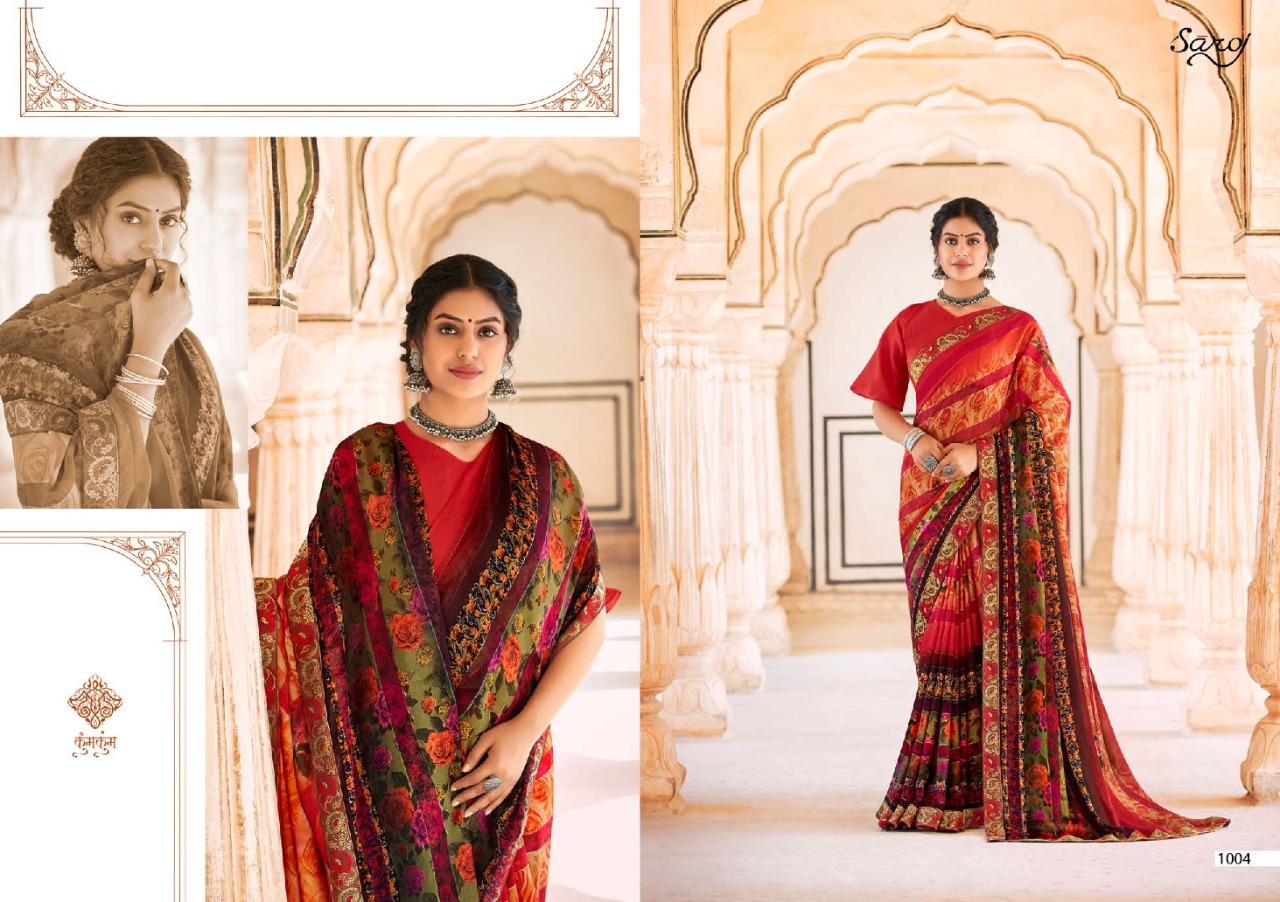 saroj saree Albelee weightless classic trendy look saree catalog