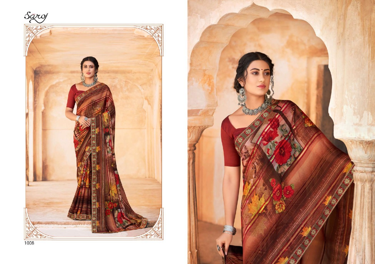 saroj saree Albelee weightless classic trendy look saree catalog