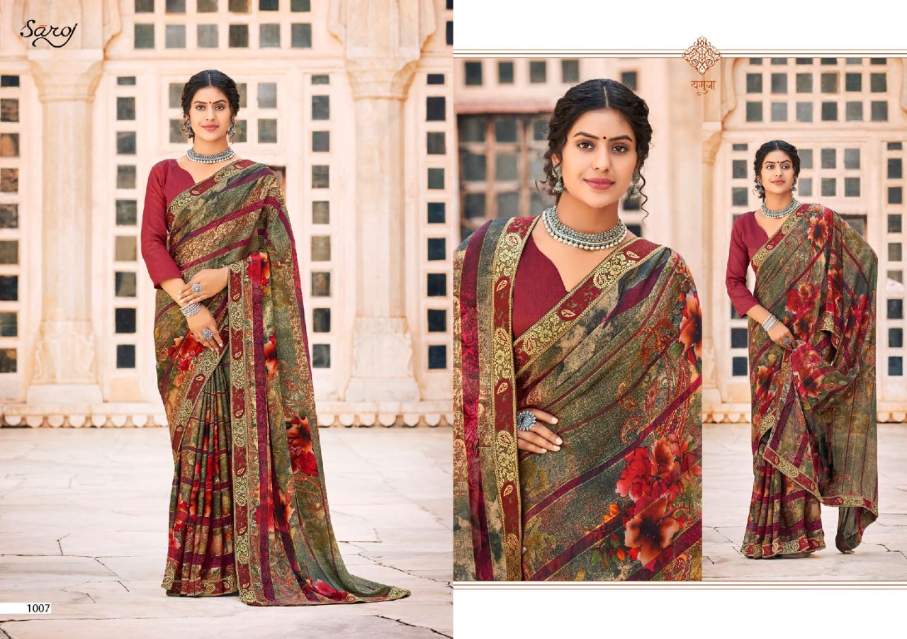 saroj saree Albelee weightless classic trendy look saree catalog