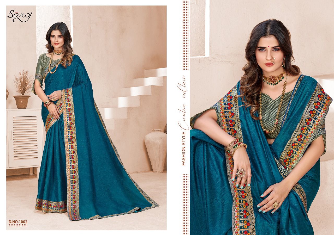 saroj saree milaan vichitra catchy look saree catalog