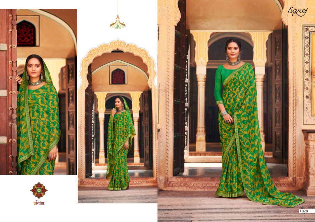 saroj saree victoria vol 3 georgette attractive saree catalog