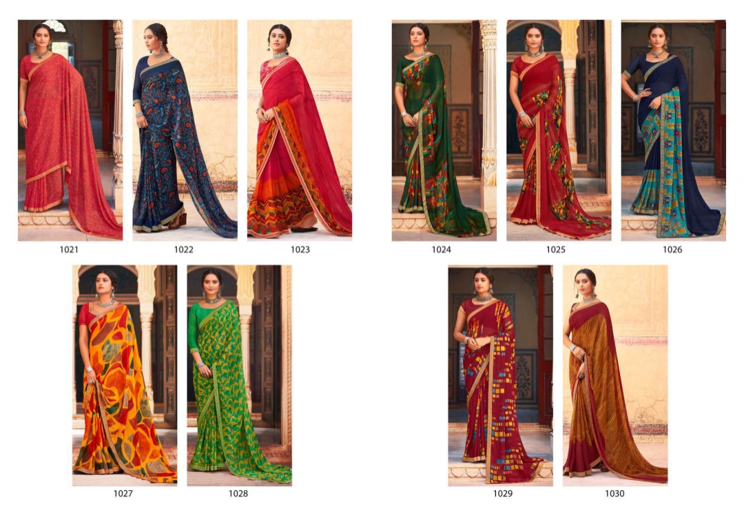 saroj saree victoria vol 3 georgette attractive saree catalog