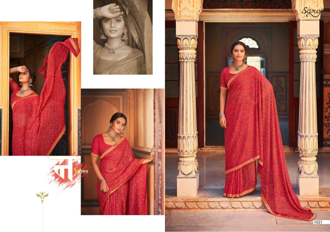 saroj saree victoria vol 3 georgette attractive saree catalog