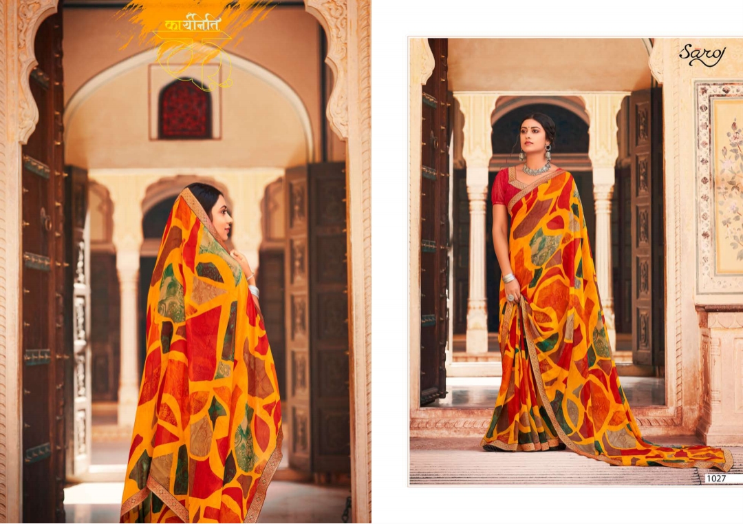 saroj saree victoria vol 3 georgette attractive saree catalog