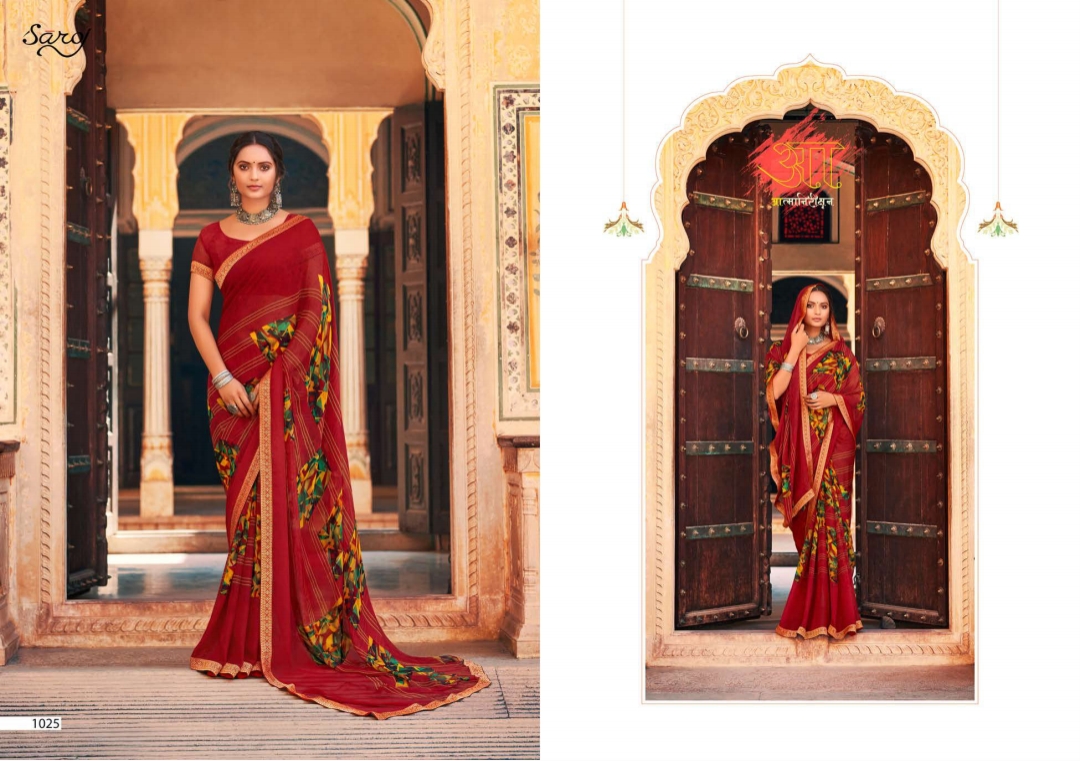 saroj saree victoria vol 3 georgette attractive saree catalog