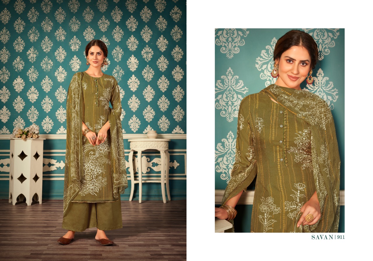 savan Series 909 to 912 viscose decent look salwar suit catalog