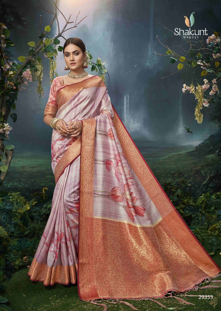 shakunt weaves Chitrahaar silk digital print catachy print saree catalog