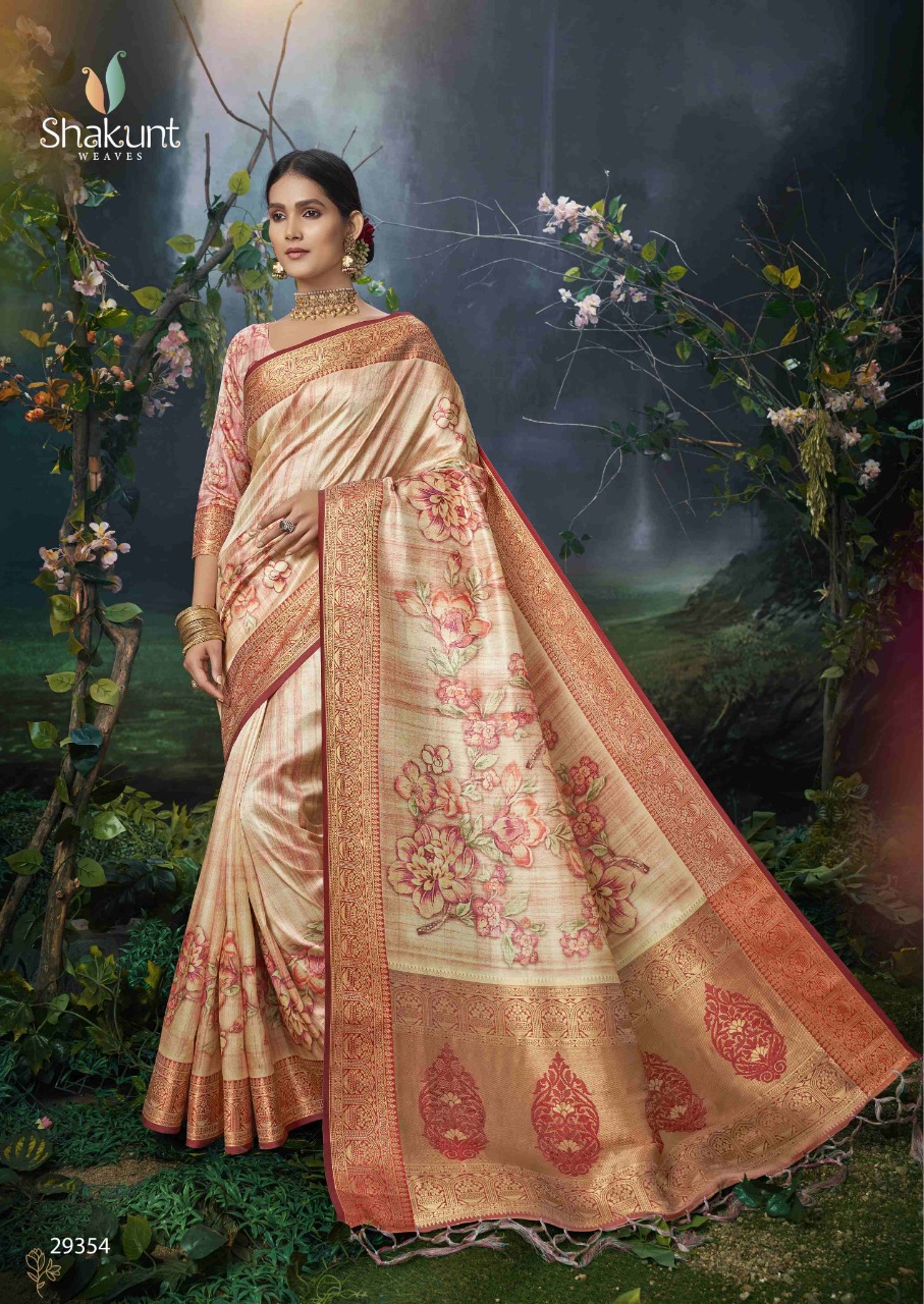 shakunt weaves Chitrahaar silk digital print catachy print saree catalog