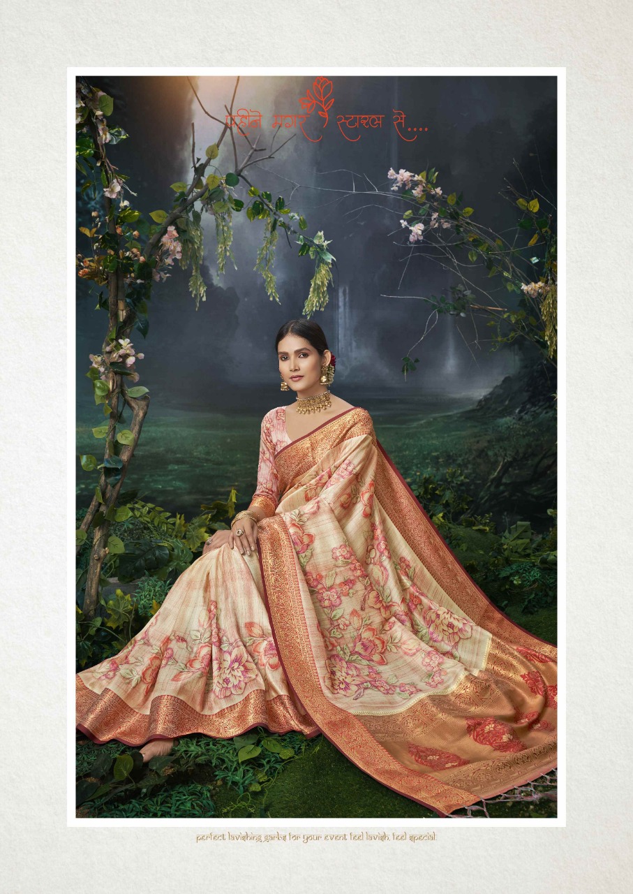 shakunt weaves Chitrahaar silk digital print catachy print saree catalog