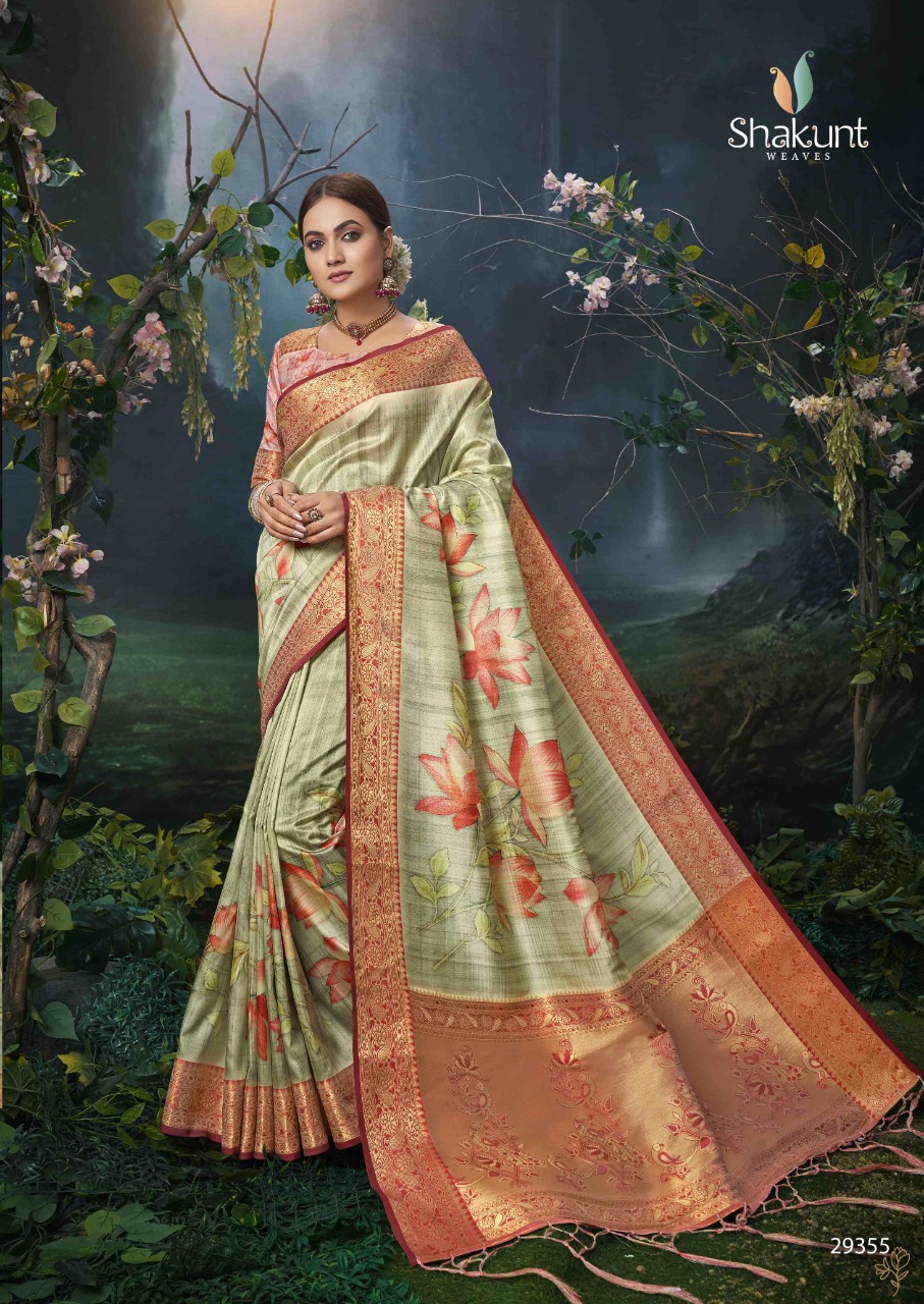 shakunt weaves Chitrahaar silk digital print catachy print saree catalog