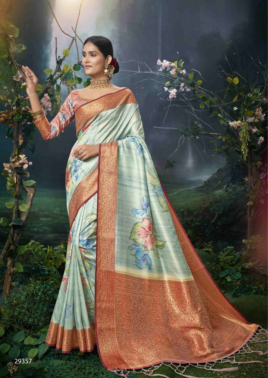 shakunt weaves Chitrahaar silk digital print catachy print saree catalog