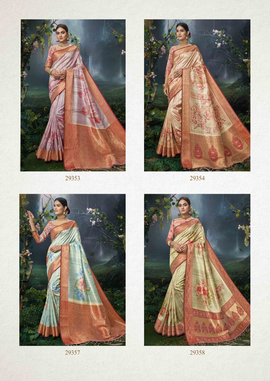 shakunt weaves Chitrahaar silk digital print catachy print saree catalog